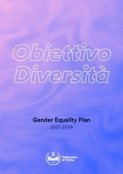 Gender Equality Plan 2021-2024 - Life@Polito