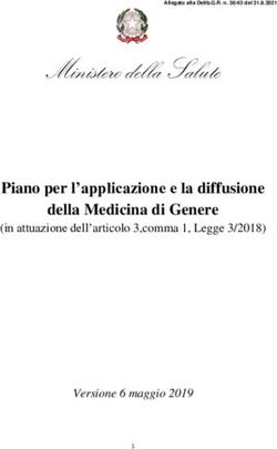 Ministero della Salute - della Medicina di Genere Piano per l'applicazione e la diffusione - Delibere Regione Sardegna
