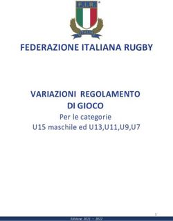 FEDERAZIONE ITALIANA RUGBY - VARIAZIONI REGOLAMENTO DI GIOCO Per le categorie U15 maschile ed U13,U11,U9,U7