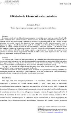 Il Disturbo Da Alimentazione Incontrollata Alessandra Tronci