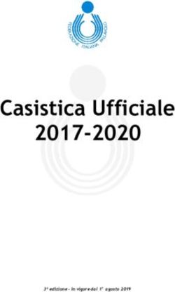 Casistica Ufficiale 2017-2020 - 3ª edizione - In vigore dal 1 agosto 2019 - PGS Milano