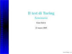Il test di Turing Seminario - Ester Dalvit 22 marzo 2005