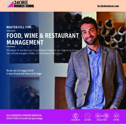 FOOD, WINE & RESTAURANT MANAGEMENT - CLS Informatica