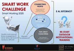 SMART WORK CHALLENGE Smart Working 2020 - Eventi Motivazionali