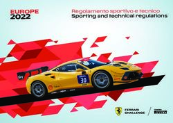 2022 EUROPE Regolamento sportivo e tecnico Sporting and technical regulations - Portal FPAK