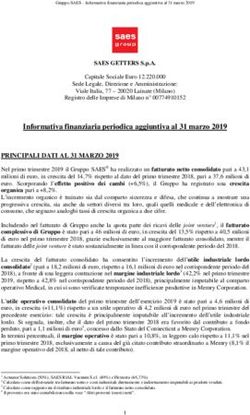 Informativa finanziaria periodica aggiuntiva al 31 marzo 2019 - SAES Getters