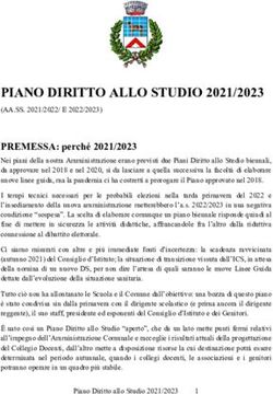 PIANO DIRITTO ALLO STUDIO 2021 2023 Comune Di