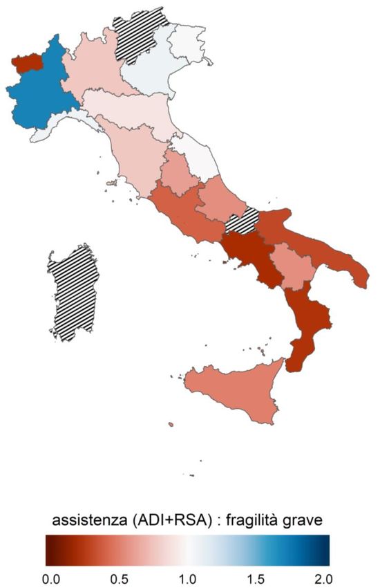 LA MAPPA DELLA FRAGILITÀ IN ITALIA Gradiente geografico e