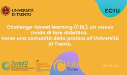 Challenge-based learning (CBL), un nuovo modo di fare didattica. Verso una comunità della pratica all'Università di Trento 15/10/2021
