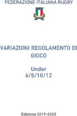 VARIAZIONI REGOLAMENTO DI GIOCO - Under 6/8/10/12 - FEDERAZIONE ITALIANA RUGBY - Edizione 2019-2020 - Rugby Parabiago