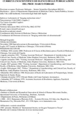 CURRICULUM SCIENTIFICO ED ELENCO DELLE PUBBLICAZIONI DEL PROF. MARCO FERRARI - MESVA, Univaq