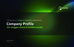 Company Profile Un viaggio verso il cambiamento - Ottobre 2020 - Istante Srl