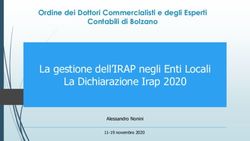 La gestione dell'IRAP negli Enti Locali La Dichiarazione Irap 2020 - Ordine dei Dottori Commercialisti e degli Esperti Contabili di Bolzano