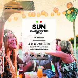 14-15-16 Ottobre 2020 - Italian Exhibition Group Rimini Exhibition Centre - SUN Beach&Outdoor Style