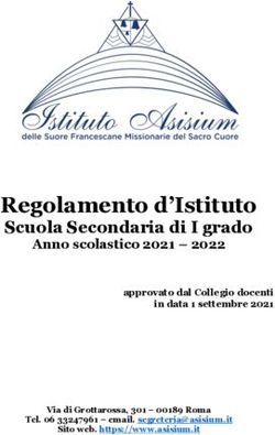 Regolamento d'Istituto - Scuola Secondaria di I grado Anno scolastico 2021 2022 - Istituto Asisium