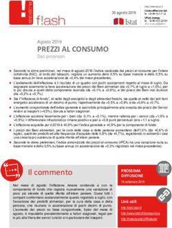PREZZI AL CONSUMO Agosto 2019 - Consiglio Regionale del ...