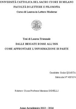 UNIVERSIT&Agrave; CATTOLICA DEL SACRO CUORE DI MILANO FACOLT&Agrave; DI LETTERE E FILOSOFIA