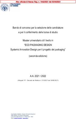 Bando di concorso per la selezione delle candidature e per il conferimento delle borse di studio Master universitario di I livello in - "ECO ...