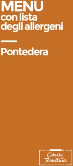 MENU con lista degli allergeni Pontedera - Osteria del Tortellino