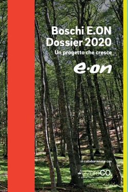 Boschi E.ON Dossier 2020 - Un progetto che cresce - in collaborazione con - Eon energia
