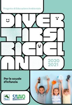2020 2021 Per le scuole d'infanzia - Progetto di Educazione Ambientale - Savno