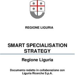 SMART SPECIALISATION STRATEGY - Regione Liguria REGIONE LIGURIA