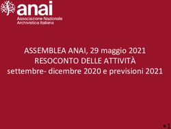 RESOCONTO DELLE ATTIVITÀ - ASSEMBLEA ANAI, 29 maggio 2021 settembre-dicembre 2020 e previsioni 2021