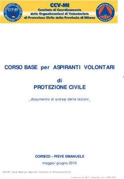 CORSO BASE per ASPIRANTI VOLONTARI