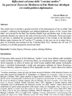 Riflessioni sul tema delle "crociate tardive" La guerra al Turco tra Medioevo ed Età Moderna: ideologia e/o realtà politico-diplomatica