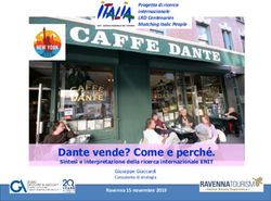 Dante vende? Come e perché - Sintesi e interpretazione della ricerca internazionale ENIT - Ravenna Turismo