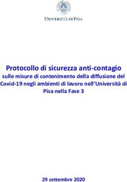 Protocollo di sicurezza anti-contagio - sulle misure di contenimento della diffusione del Covid-19 negli ambienti di lavoro nell'Universit&agrave; di ...