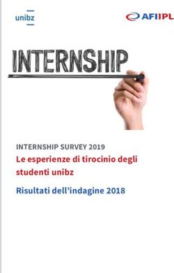 INTERNSHIP SURVEY 2019 - Le esperienze di tirocinio degli studenti unibz Risultati dell'indagine 2018 - AFI-IPL