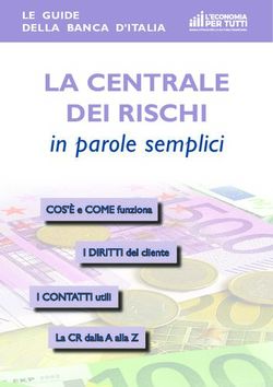 LA CENTRALE DEI RISCHI - in parole semplici LE GUIDE DELLA BANCA D'ITALIA - Poste Italiane