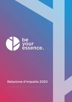 Relazione d'impatto 2020 - Be Your Essence