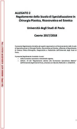Regolamento della Scuola di Specializzazione in Chirurgia Plastica, Ricostruttiva ed Estetica Università degli Studi di Pavia Coorte 2017/2018