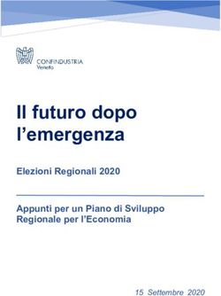 Il futuro dopo l'emergenza - Elezioni Regionali 2020 Appunti per un Piano di Sviluppo Regionale per l'Economia