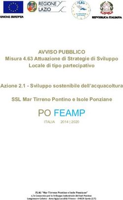 PO FEAMP AVVISO PUBBLICO - Misura 4.63 Attuazione di Strategie di Sviluppo Locale di tipo partecipativo Azione 2.1 - Sviluppo sostenibile ...