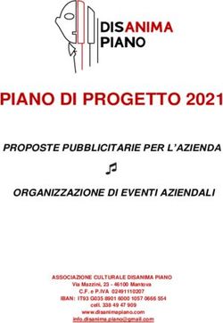 PIANO DI PROGETTO 2021 - PROPOSTE PUBBLICITARIE PER L'AZIENDA ORGANIZZAZIONE DI EVENTI AZIENDALI - Disanima Piano