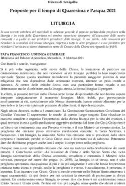 LITURGIA Proposte per il tempo di Quaresima e Pasqua 2021