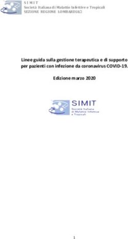Linee guida sulla gestione terapeutica e di supporto per pazienti con infezione da coronavirus COVID-19. Edizione marzo 2020 - Societ&agrave; Italiana di ...