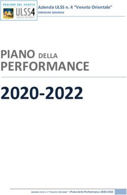 2020-2022 PERFORMANCE PIANO DELLA - Azienda ULSS n. 4 "Veneto Orientale" - Gazzetta Amministrativa