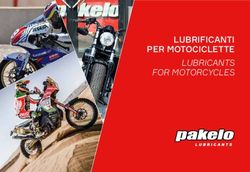 LUBRIFICANTI PER MOTOCICLETTE LUBRICANTS FOR MOTORCYCLES