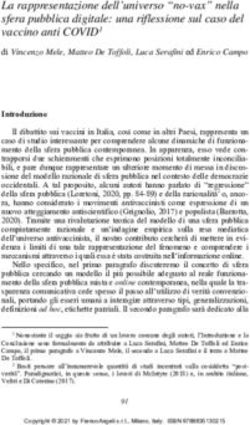 La rappresentazione dell'universo "no-vax" nella sfera pubblica digitale: una riflessione sul caso del vaccino anti COVID1