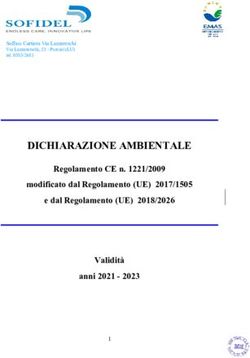 DICHIARAZIONE AMBIENTALE - Regolamento CE n. 1221/2009 modificato dal Regolamento (UE) 2017/1505 e dal Regolamento (UE) 2018/2026 Validità anni ...