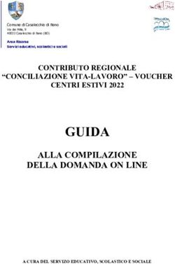 GUIDA ALLA COMPILAZIONE DELLA DOMANDA ON LINE