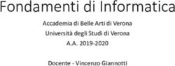 Fondamenti di Informatica - A.A. 2019-2020 Accademia di Belle Arti di Verona Universit&agrave; degli Studi di Verona Docente - Vincenzo Giannotti - Univr