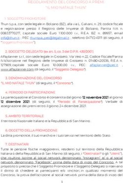 REGOLAMENTO DEL CONCORSO A PREMI "IL MIO NATALE THUN"