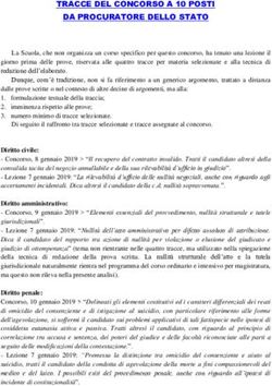 TRACCE DEL CONCORSO A 10 POSTI DA PROCURATORE DELLO STATO