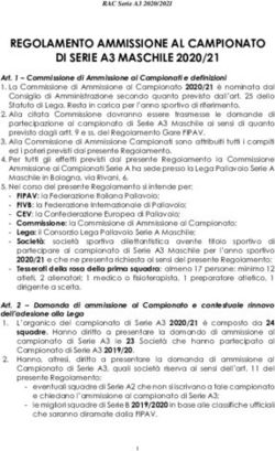 REGOLAMENTO AMMISSIONE AL CAMPIONATO DI SERIE A3 MASCHILE 2020/21