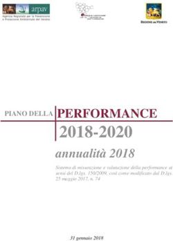 2018-2020 annualità 2018 - PIANO DELLA PERFORMANCE - ARPA Veneto